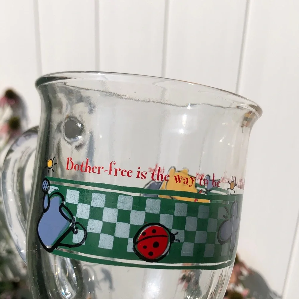 Vintage DISNEY WINNIE THE POOH Anchor Hocking coffee mug whimsical